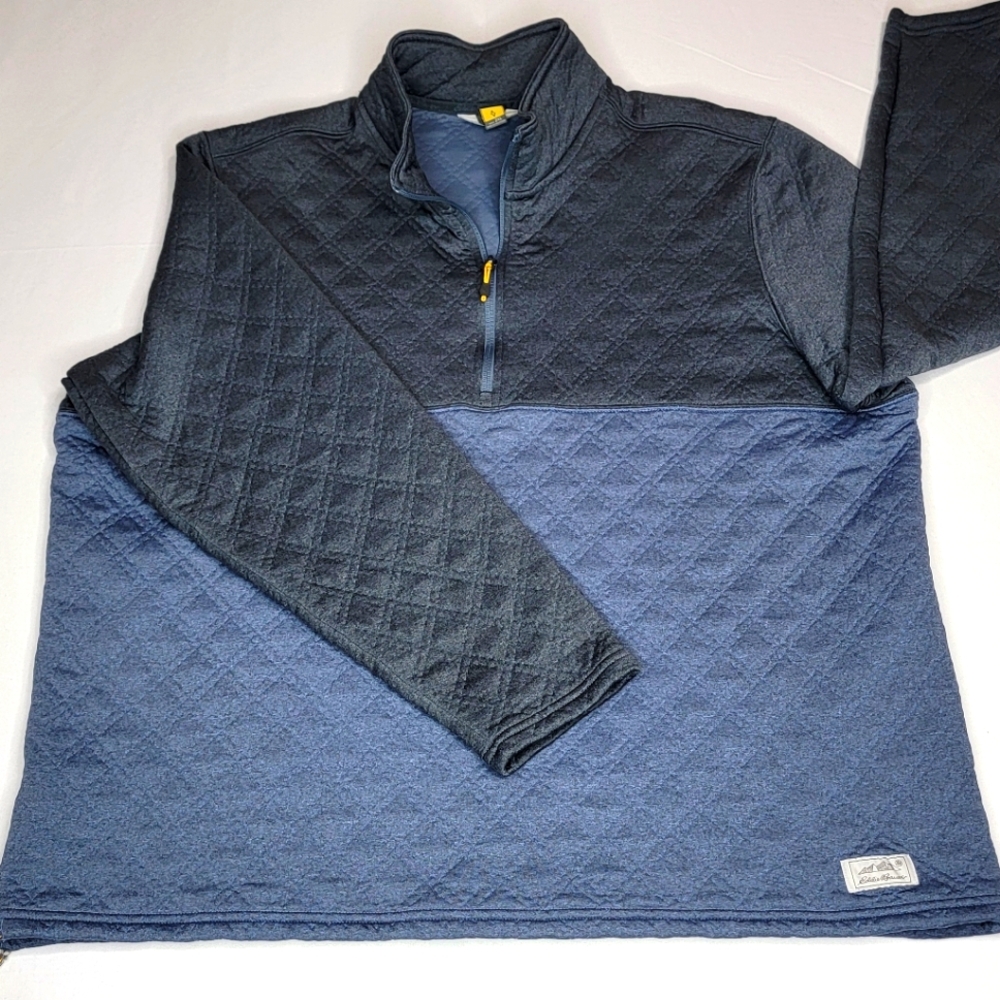 Eddie Bauer Travex Men's‎ Expedition Quilted Pullover 1/4 Zip Size 2XL #423